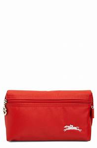 LONGCHAMP POUCH 34060619P20  - VERMILION - 20 X 11 X 7 CM