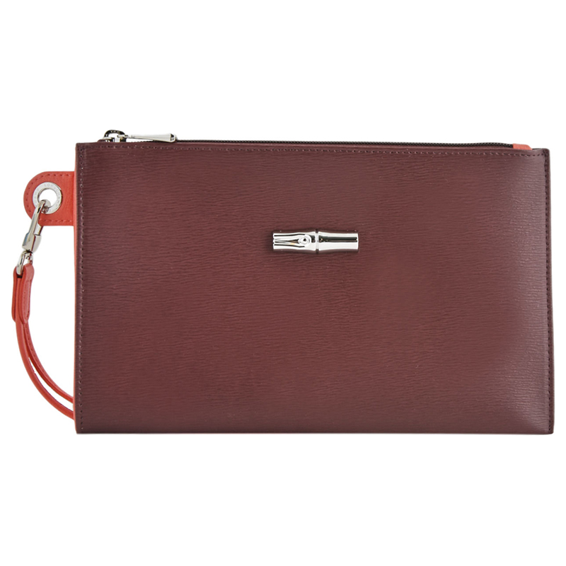 LONGCHAMP POUCH / WRISLET  - BRANDY - 22 X 14 CM