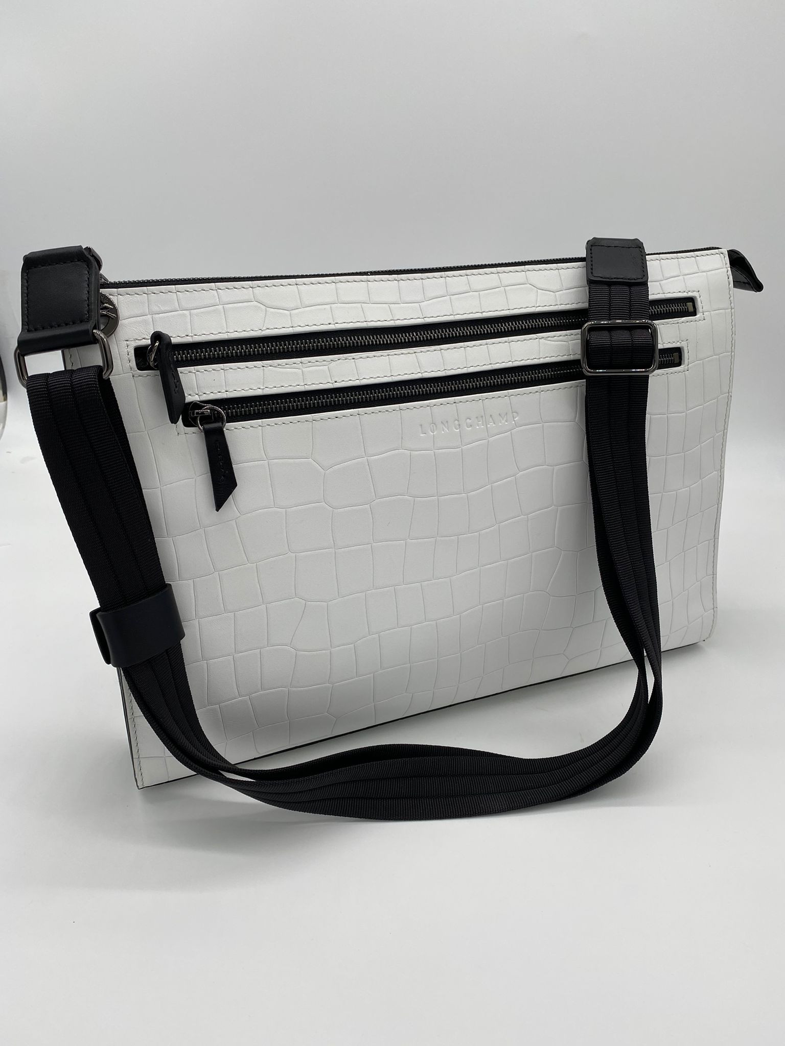 Longchamp Leather Crossbody - White - L1017945007 / One Size