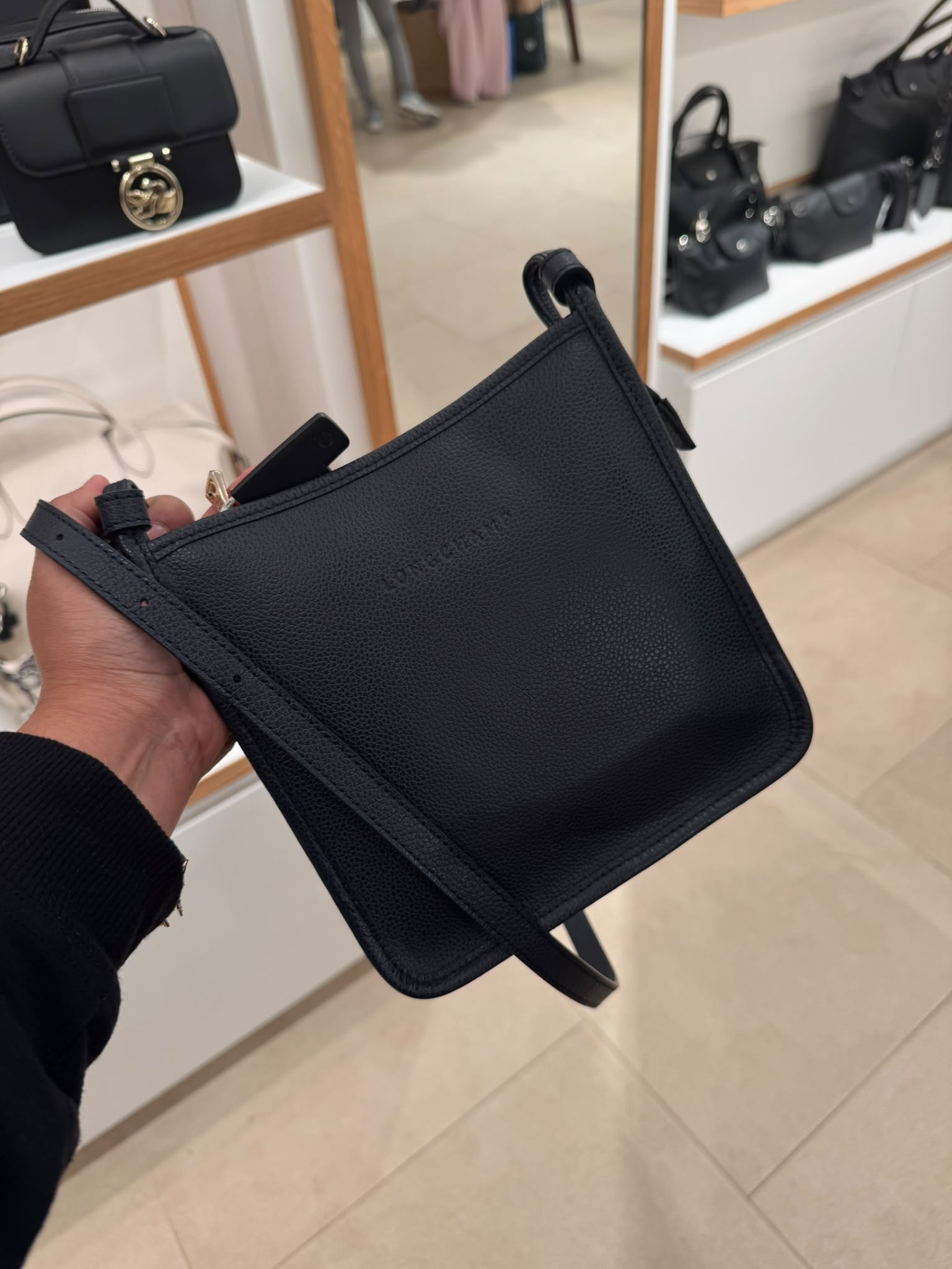 Longchamp Le Foulonne Crossbody - 10138021Y90 / Navy - 20 X 20 X 5 CM
