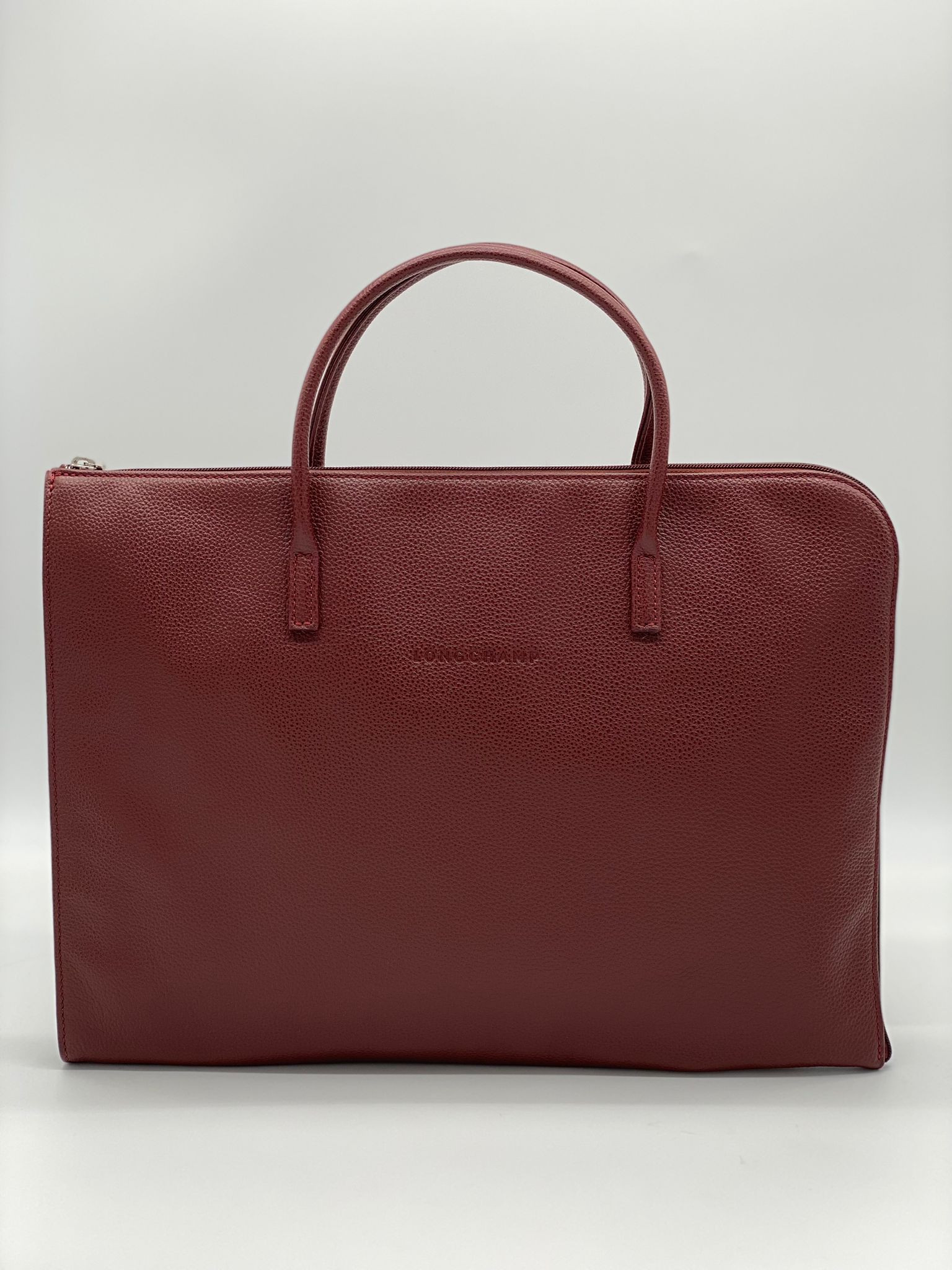 Longchamp Le Foulonne Document Bag - Burgundy - L2115021945 / One Size