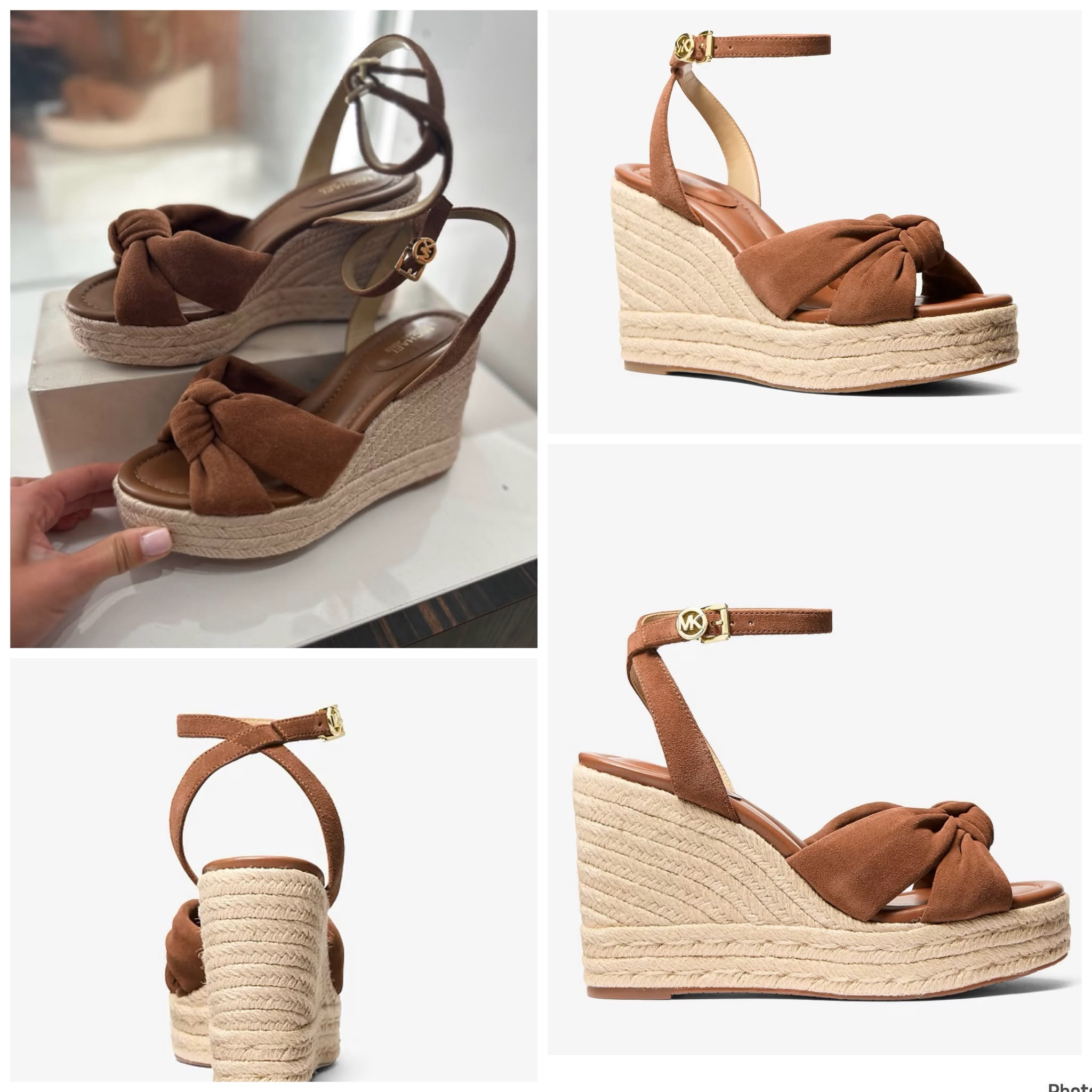 Michael Kors Elena Wedges - Luggage/49T6ELMS1S - US8.5 / UK5.5