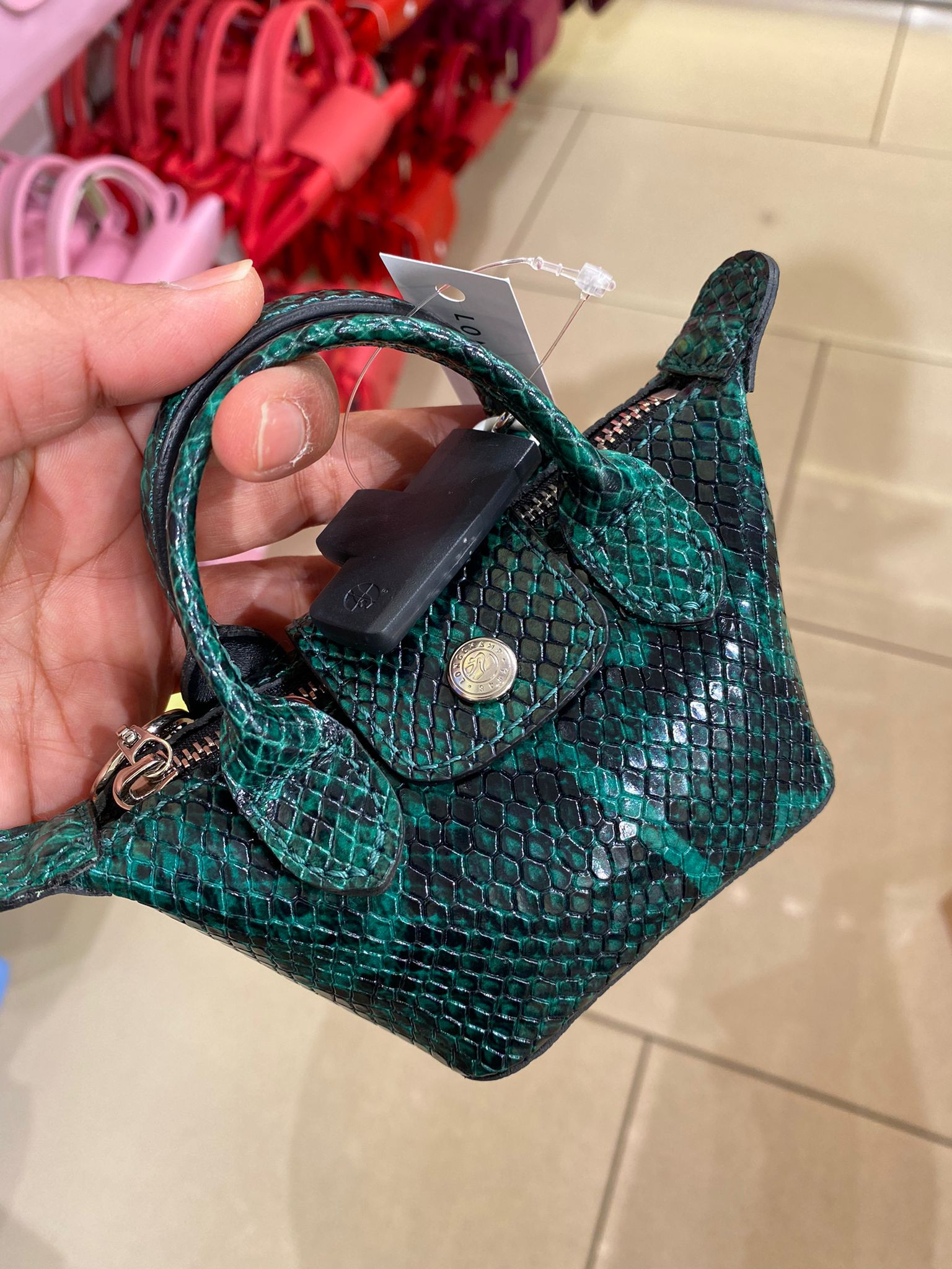 Longchamp Li Ciur - Green - Nano With Long Strap 1099HRZ129