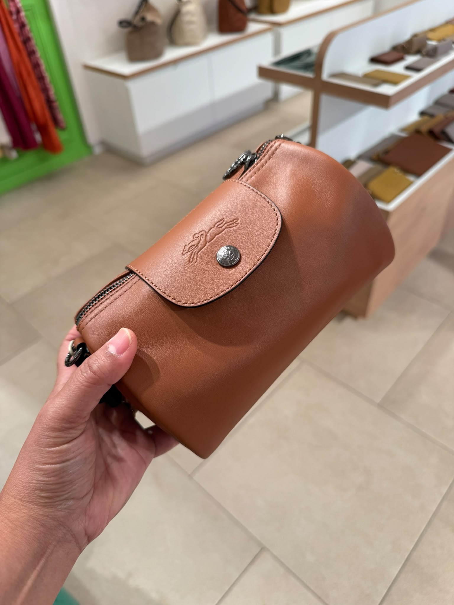 Longchamp Li Ciur Crossbody - Cognac - 10255987504