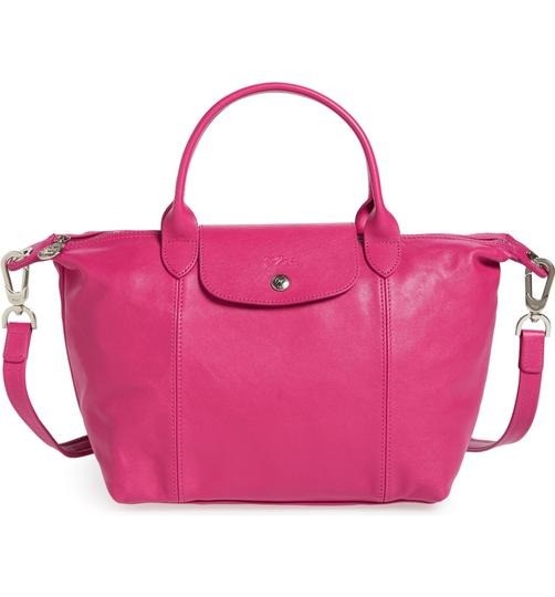 Longchamp Li Ciur - CYCLAMEN - Small With Long Strap