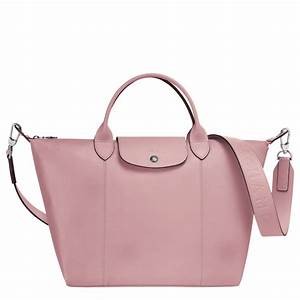 Longchamp Li Ciur - Antique Pink - Small with printed strap L1512757P13