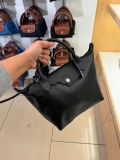 Longchamp Li Ciur - Black - 10012HMH001 / Small with long strap - 30x19x12 cm