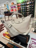 Longchamp Li Ciur - Ecru / White - 10201987037 / Large