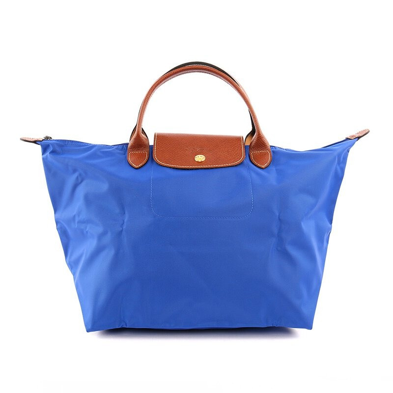 AzuraMart Longchamp Li Pliage Classic Blue Medium Short Handle 1623089127