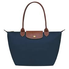 Longchamp Li Pliage Classic - Navy - Medium Long Handle L2605089P68