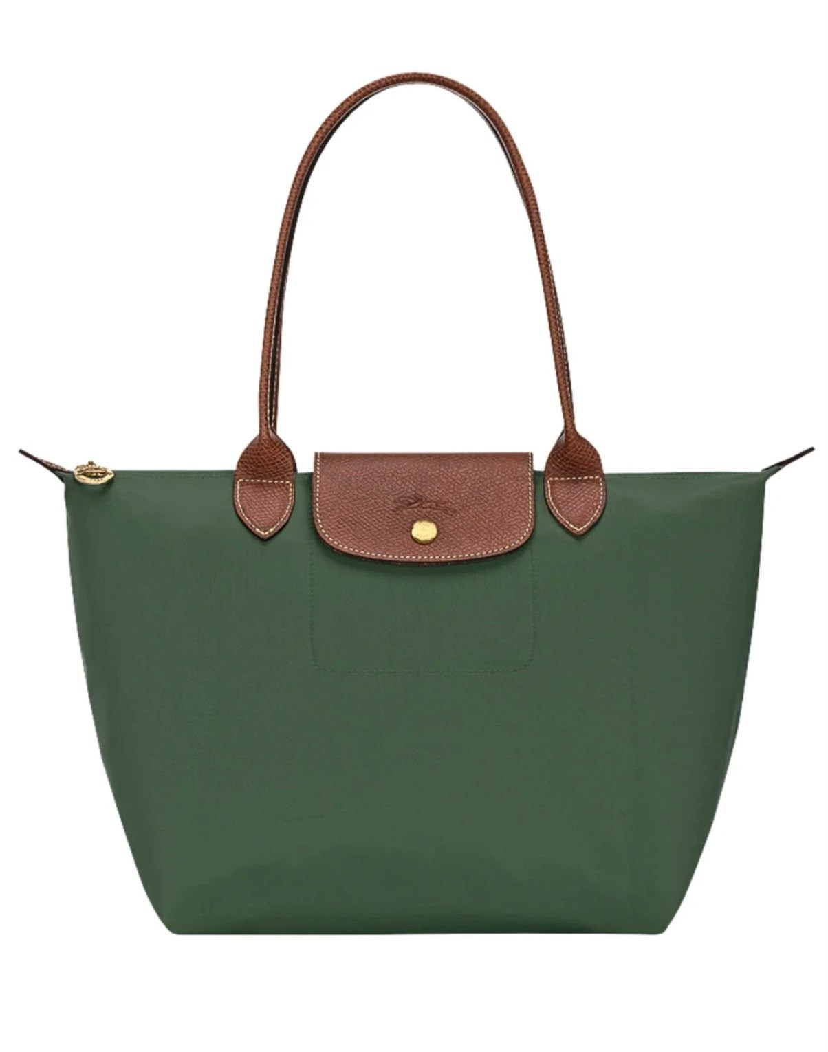 Longchamp Li Pliage Classic - British Green - L2605089P95 / Medium Long Handle