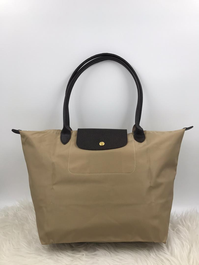 Longchamp Li Pliage Classic - Beige - Large Long Handle LCM 251