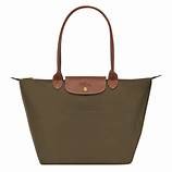 Longchamp Li Pliage Classic - Khaki - Small Long Handle L2605089A23