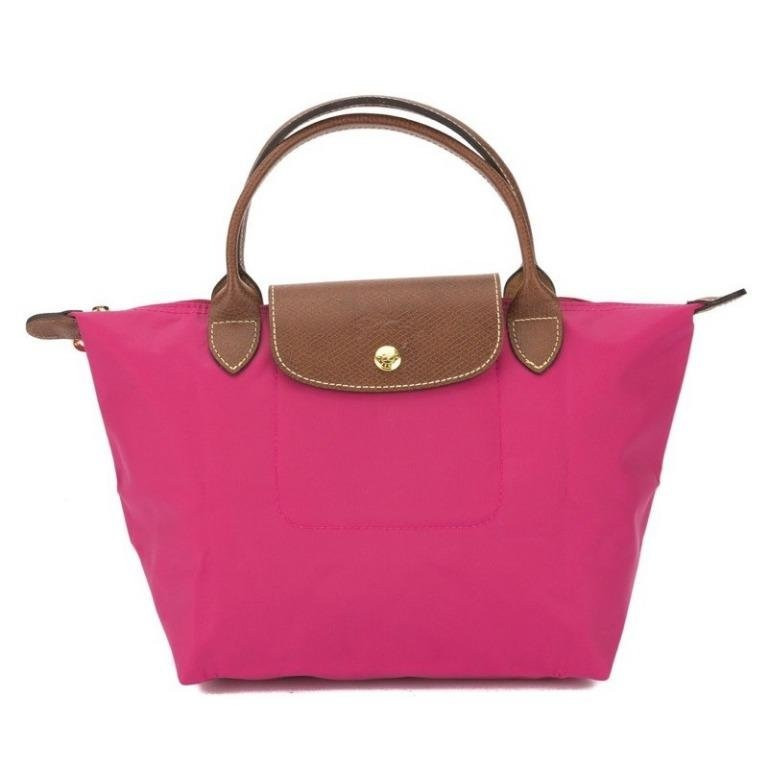 Longchamp Li Pliage Classic - Rose Red - Small Short Handle 1621089C88