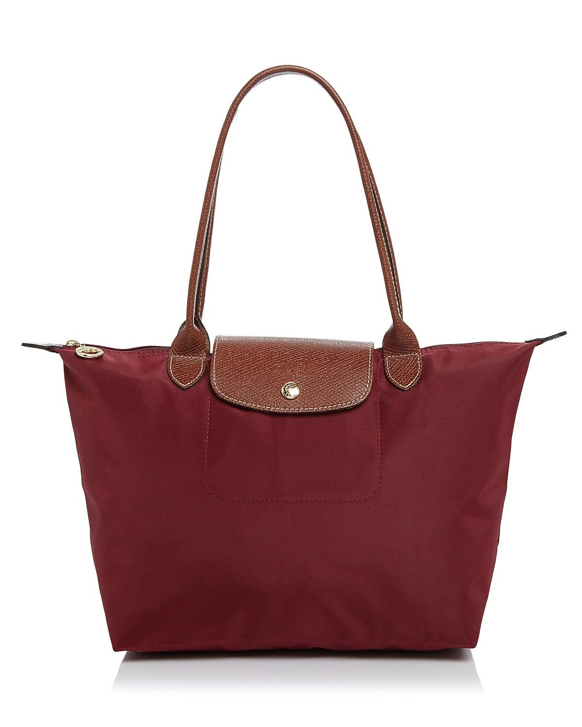 Longchamp Li Pliage Classic - L2605089OBC87 / Garnet - Medium Long Handle