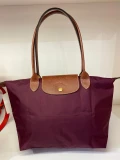 LONGCHAMP LI PLIAGE CLASSIC - PLUM - L26050890BP09 / MEDIUM LONG HANDLE