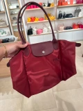 Longchamp Li Pliage Medium Long Handle - Pomegranate - L2605919P98