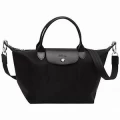 LONGCHAMP NEO - BLACK - SMALL WITH LONG STRAP