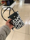 LONGCHAMP NEO - BLACK/WHITE - 34201412067 / PHONE CROSSBODY / 18 X 13 X 3 CM