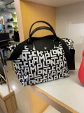 LONGCHAMP NEO - BLACK/WHITE - L1515412067 / MEDIUM WITH LONG STRAP