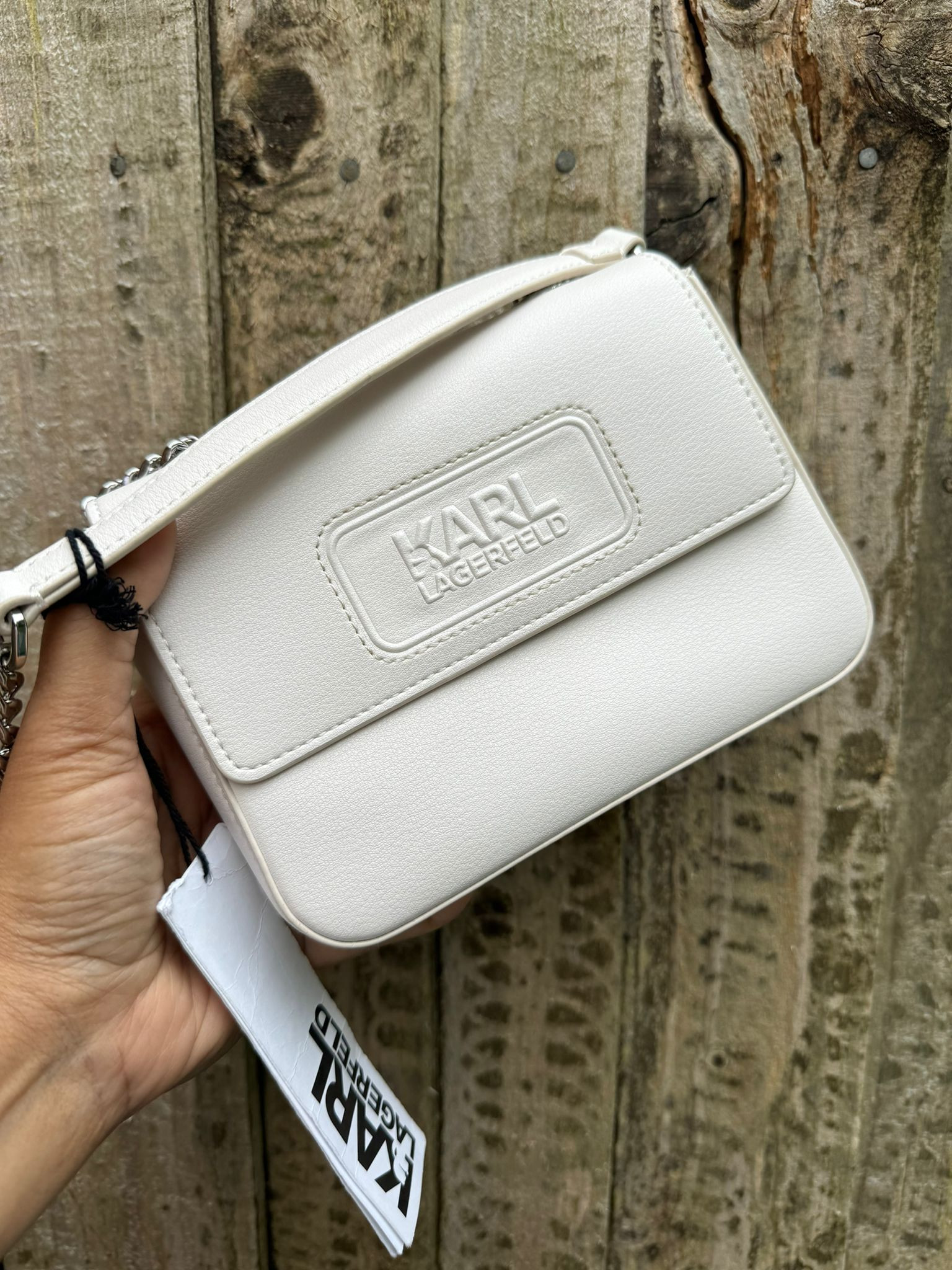 Karl Lagerfeld K/Stone Crossbody - A110 Off White - 23WW3024 / 17.5 X 12 X 6 CM