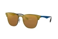 Rayban Blaze Clubmaster Sunglasses - Blu/Orn - Size 47