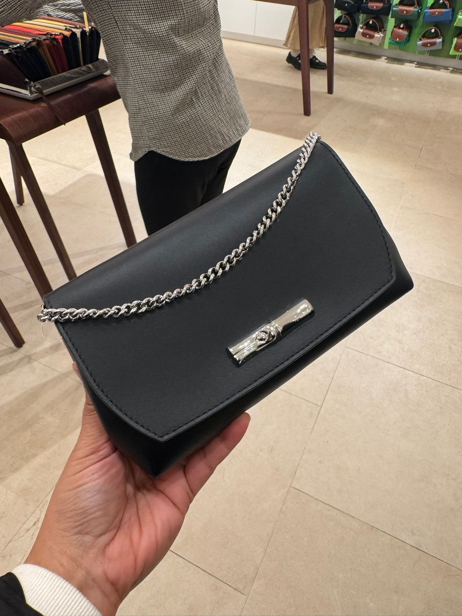 Longchamp Roseau Crossbody - Black - 10191HCN001