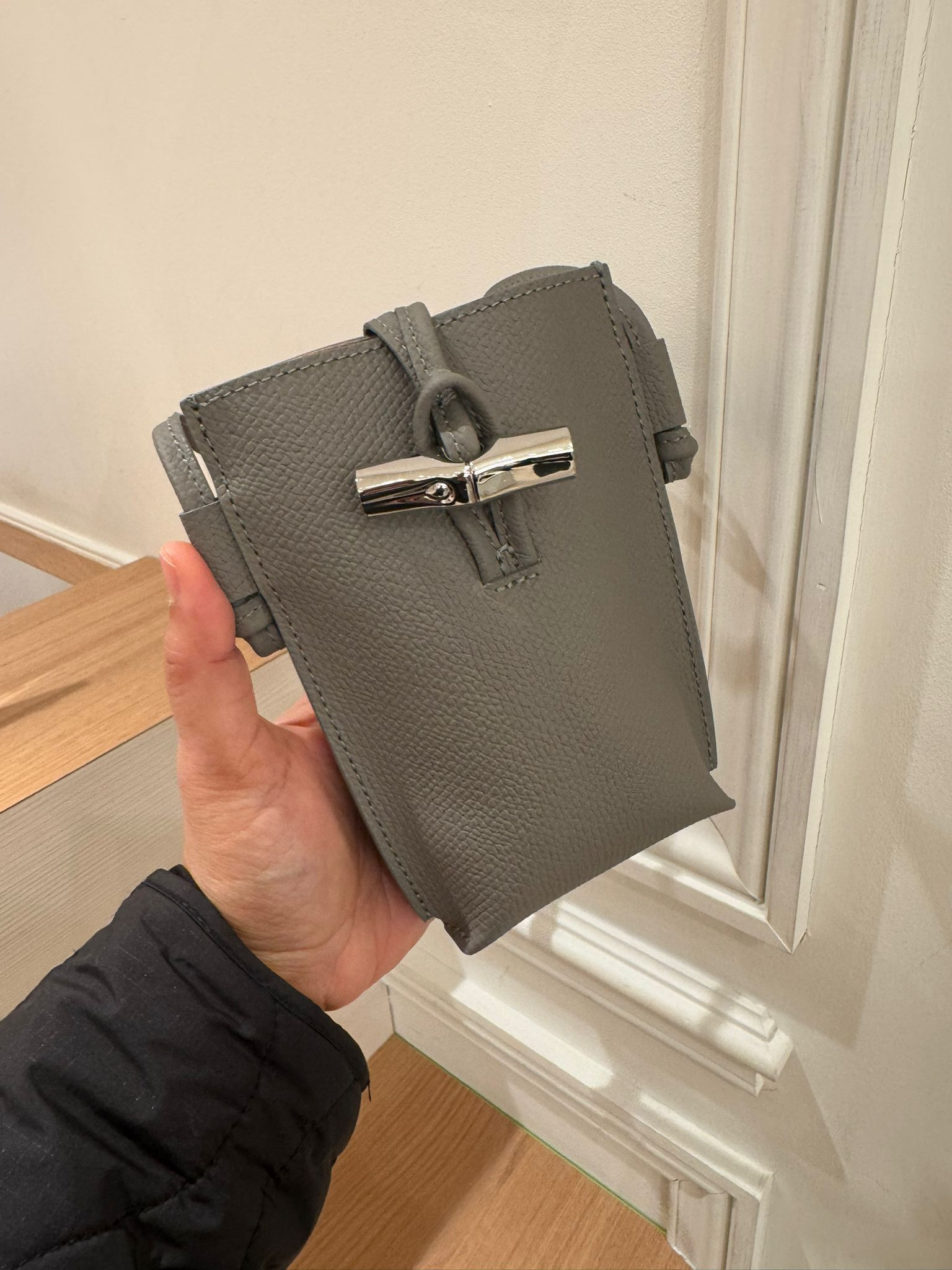 Longchamp Roseau Crossbody - Grey Turtledove - 34180HPNP55