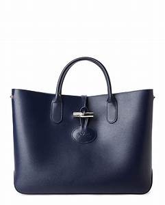 Longchamp Roseau - Navy - Medium Short Handle L1986871006