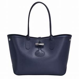 Longchamp Roseau - Navy - Medium Long Handle L2686871006