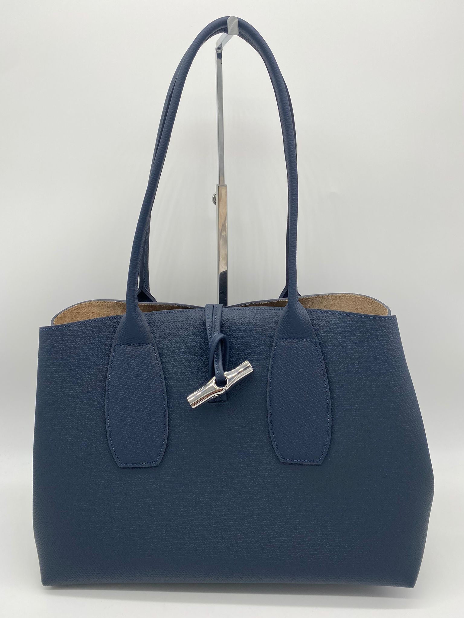 Longchamp Roseau - Pilote / Blue - Medium Long Handle 10060HPN729