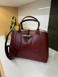 Longchamp Roseau Top Handle With Long Strap - Mahogany - 10058HSC204 / 30 x 22 x 13 cm