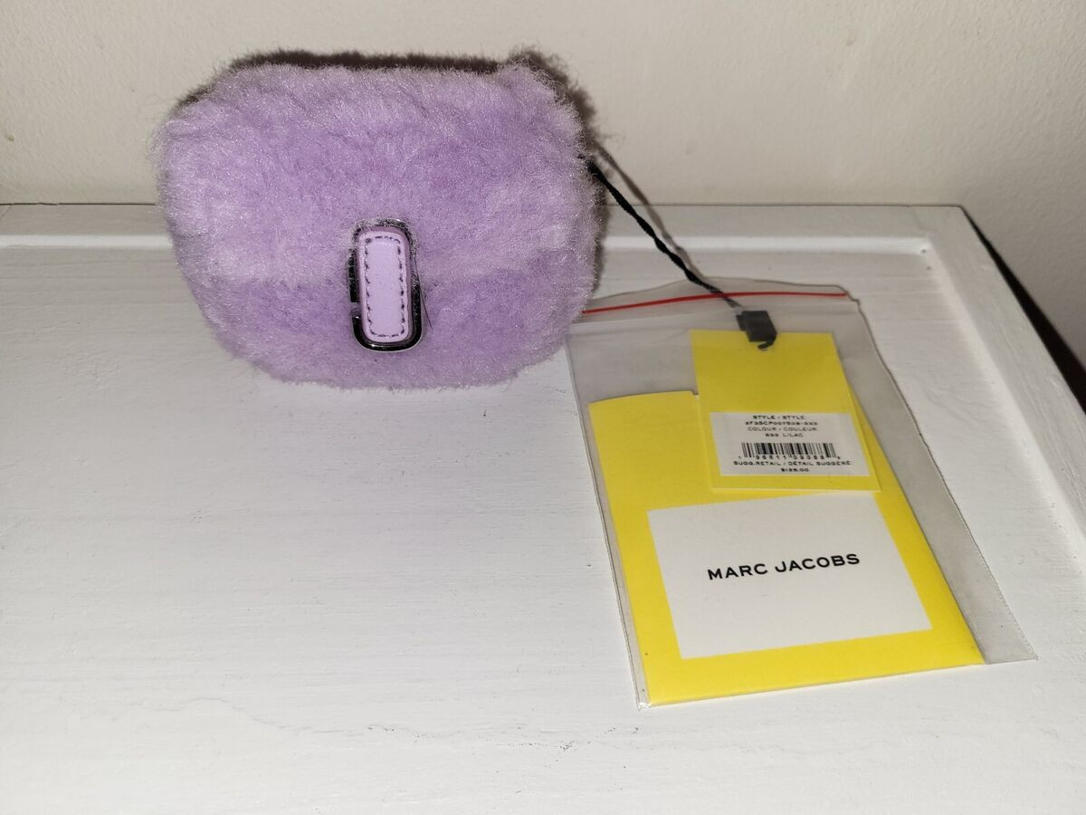 MARC JACOBS TEDDY NANO CHARM/KEYRING/BAG - LILAC - 10 X 8 X 3.5 CM