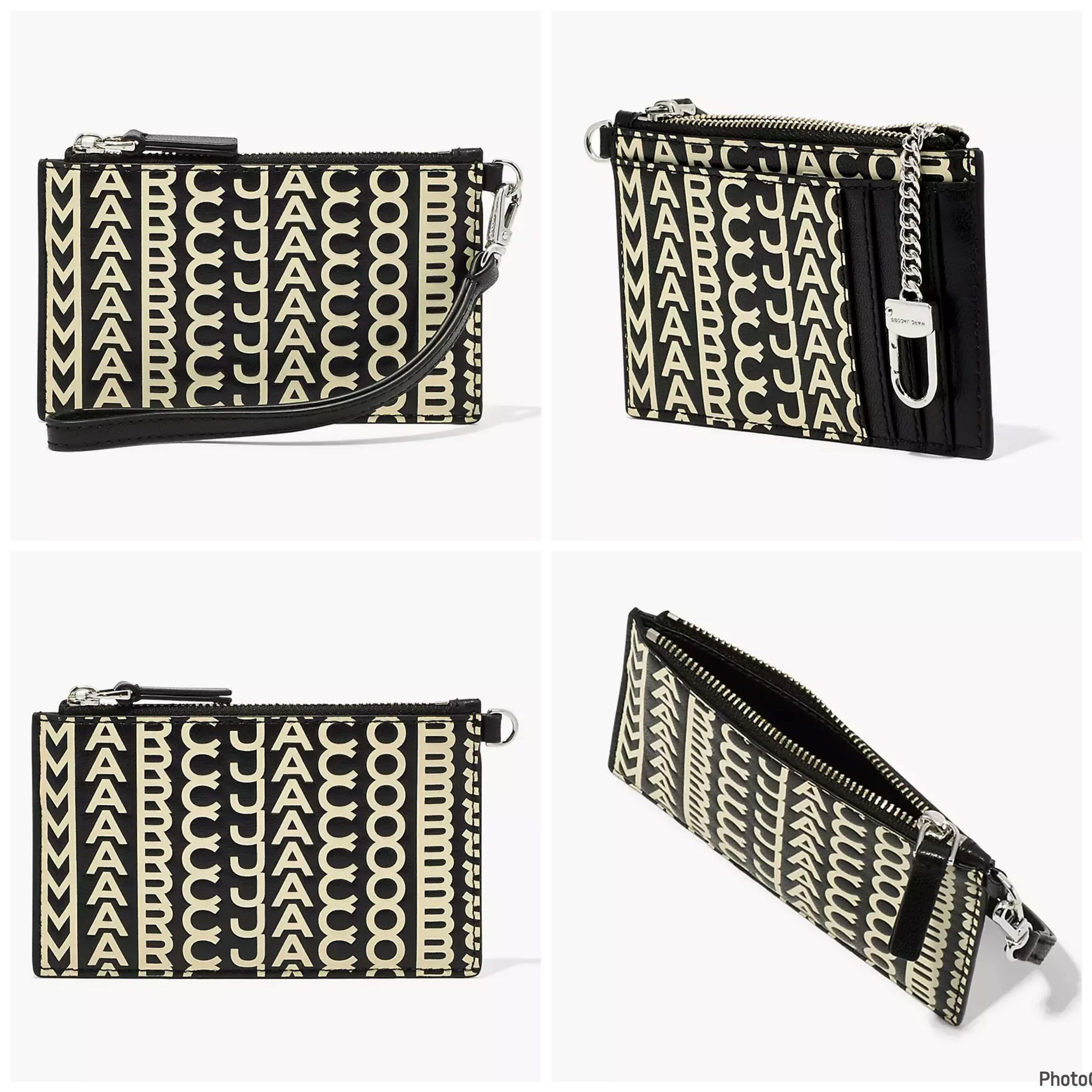 Marc Jacobs Zip Wrislet Wallet - Black/White - S153L03FA22 / 13 x 8 cm