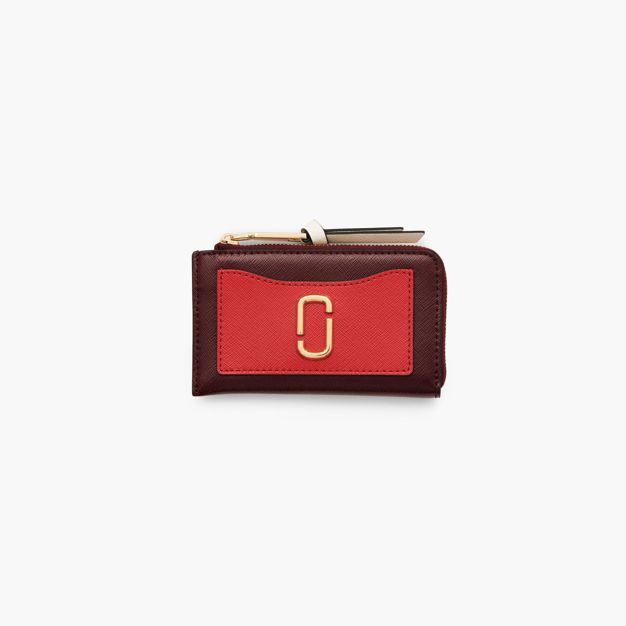 Marc Jacobs The Top Zip Multi Wallet - Oxblood Multi - 13 x 8 x 1.5 cm