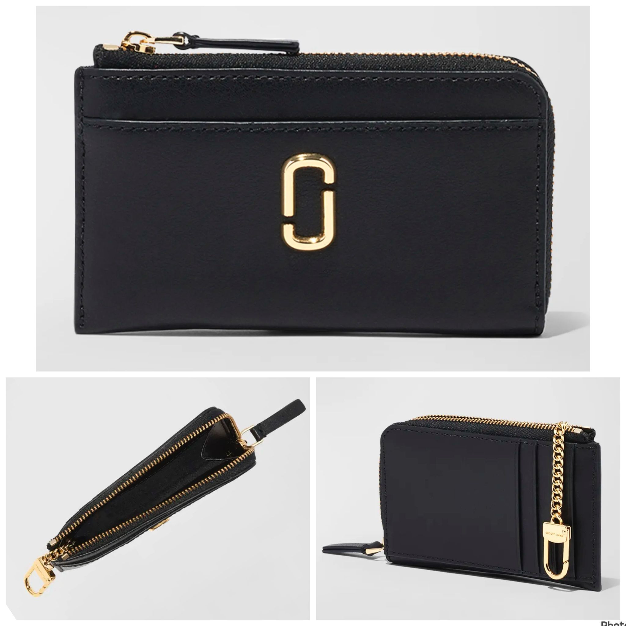 Marc Jacobs The Top Zip Multi Wallet - Black - 13 x 8 cm