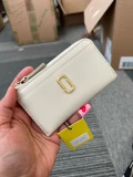 Marc Jacobs The Top Zip Multi Wallet - Cloud White - 13 x 8 x 1.5 cm
