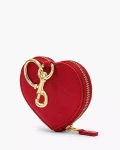 Marc Jacobs The Heart Pouch/Key Ring/Coin Purse - True Red - One Size