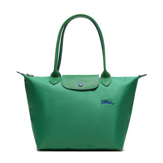 Longchamp Li Pliage Club - Cactus Green - Small Long Handle L2605619P23