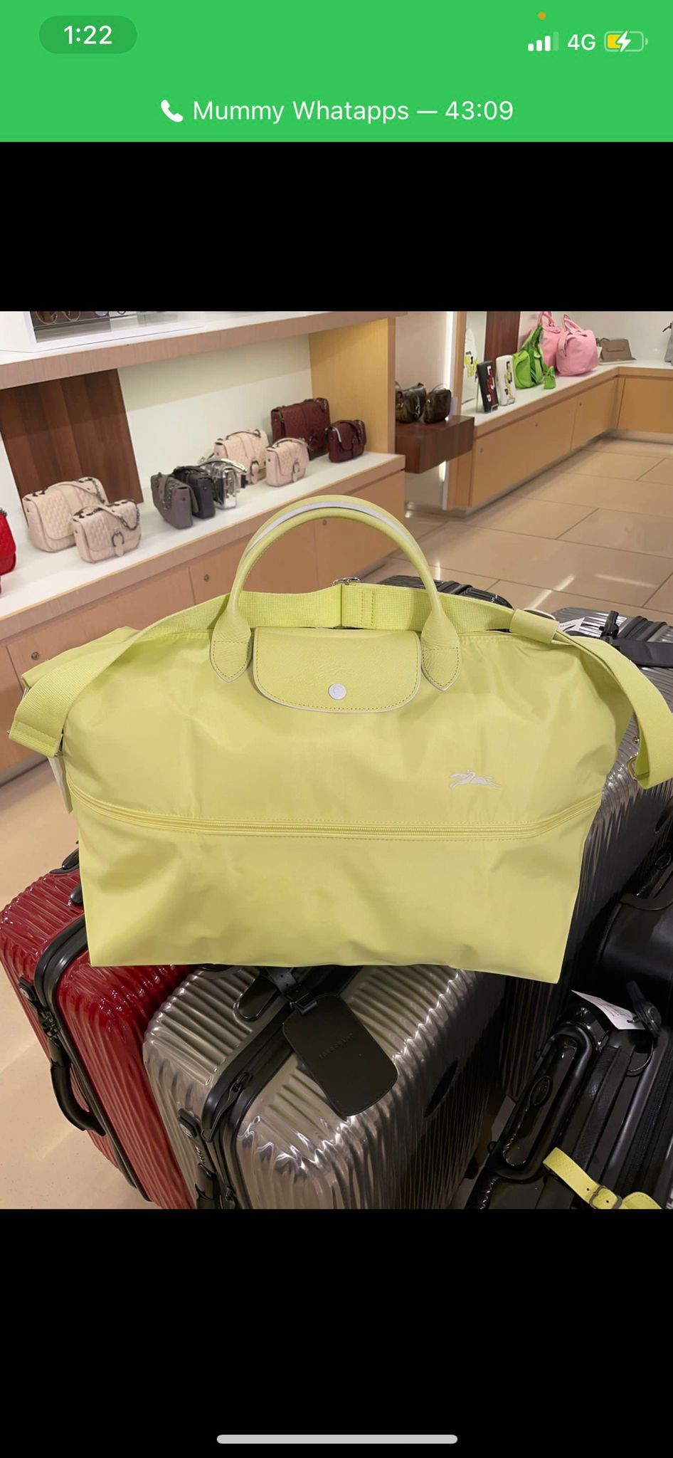 Longchamp Li Pliage Club - Yellow - Travel Bag Expendable L1911619P33