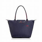 Longchamp Li Pliage Club - Navy - L2605619556 / Medium Long Handle