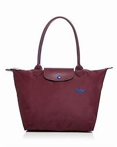 Longchamp Li Pliage Club - Plum - Small Long Handle L2605619P22