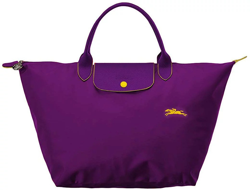 Longchamp Li Pliage Club - Dark Purple / Amethy - Small Short Handle L1621619P21