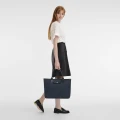 Longchamp City Tote - 10182HYQ556 / Navy - H29cm x W44cm x D12cm