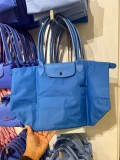 Longchamp Li Pliage Club - L1899619P50 / Blue - Large Long Handle