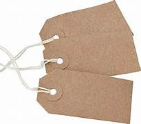 Q Connect Strung Tag 1000 pcs - Brown - 70x35mm