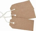 Q Connect Strung Tag 1000 pcs - Brown - 70x35mm
