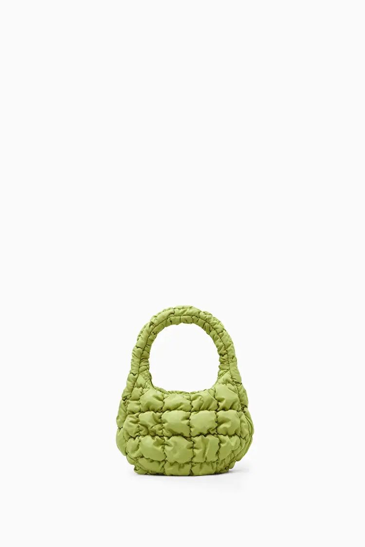 COS QUILTED BAG - GREEN - MICRO