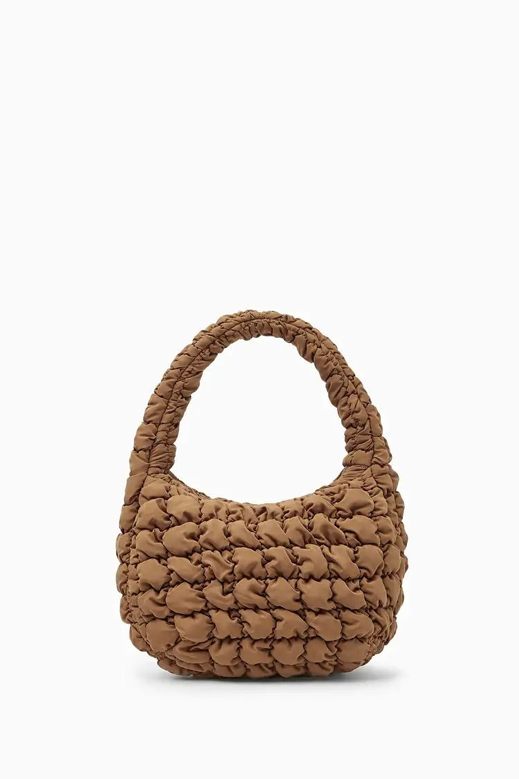 COS Quilted Bag - Light Brown - Mini