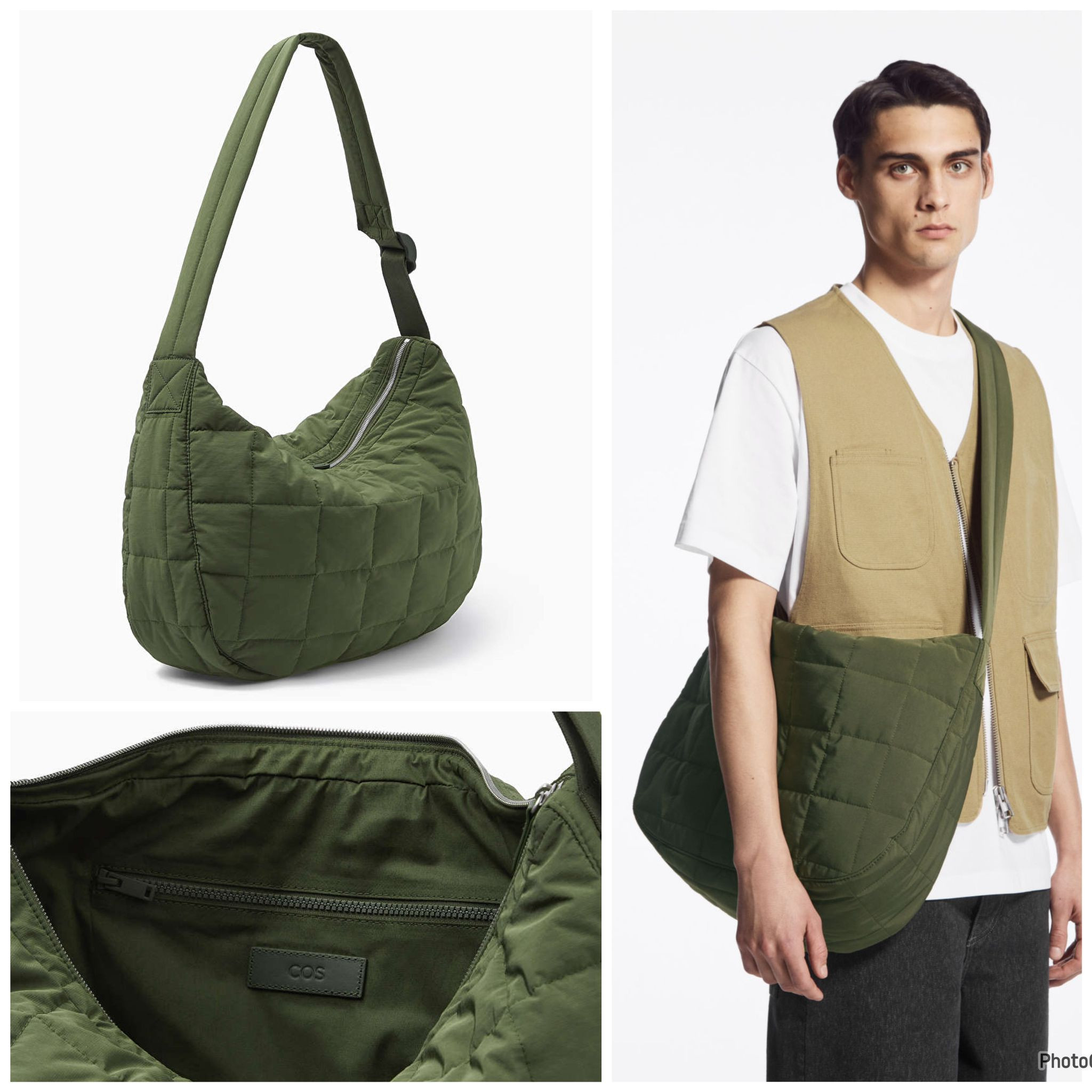 Quilted messenger bag hotsell